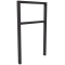 Lean-on hoop made of steel tube | Square tube, 60 x 40 mm | with cross bar | total width: 750 mm | hot-dip galvanized and coated DB 703